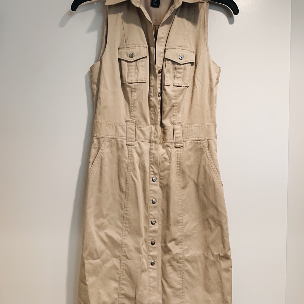 White House Black Market Beige Dress